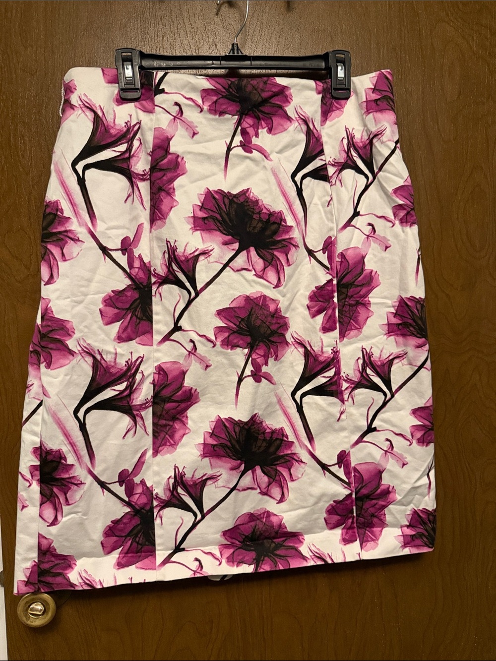 Worthington Floral Purple & White Pencil Skirt size 18
